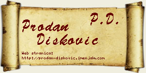 Prodan Dišković vizit kartica